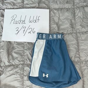 Under Armour Blue and White Sports Shorts